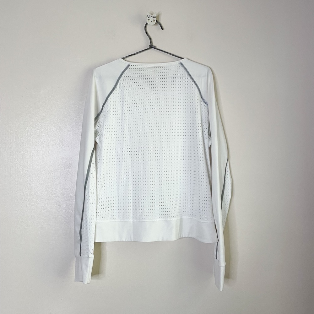 Shape Activewear Mesh Tennis Jacket White Size Large - Picture 3 of 8